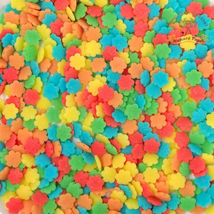 Cukrové kytičky barevné