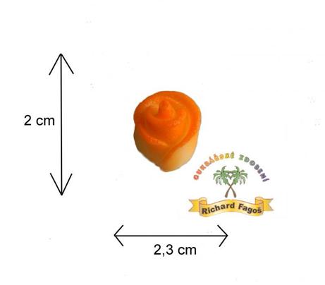 Dortová růže Mini - stříkaná oranžová